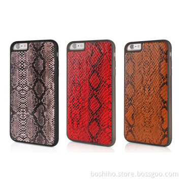 Fashion designer snake skin leather phone case for iphone 6